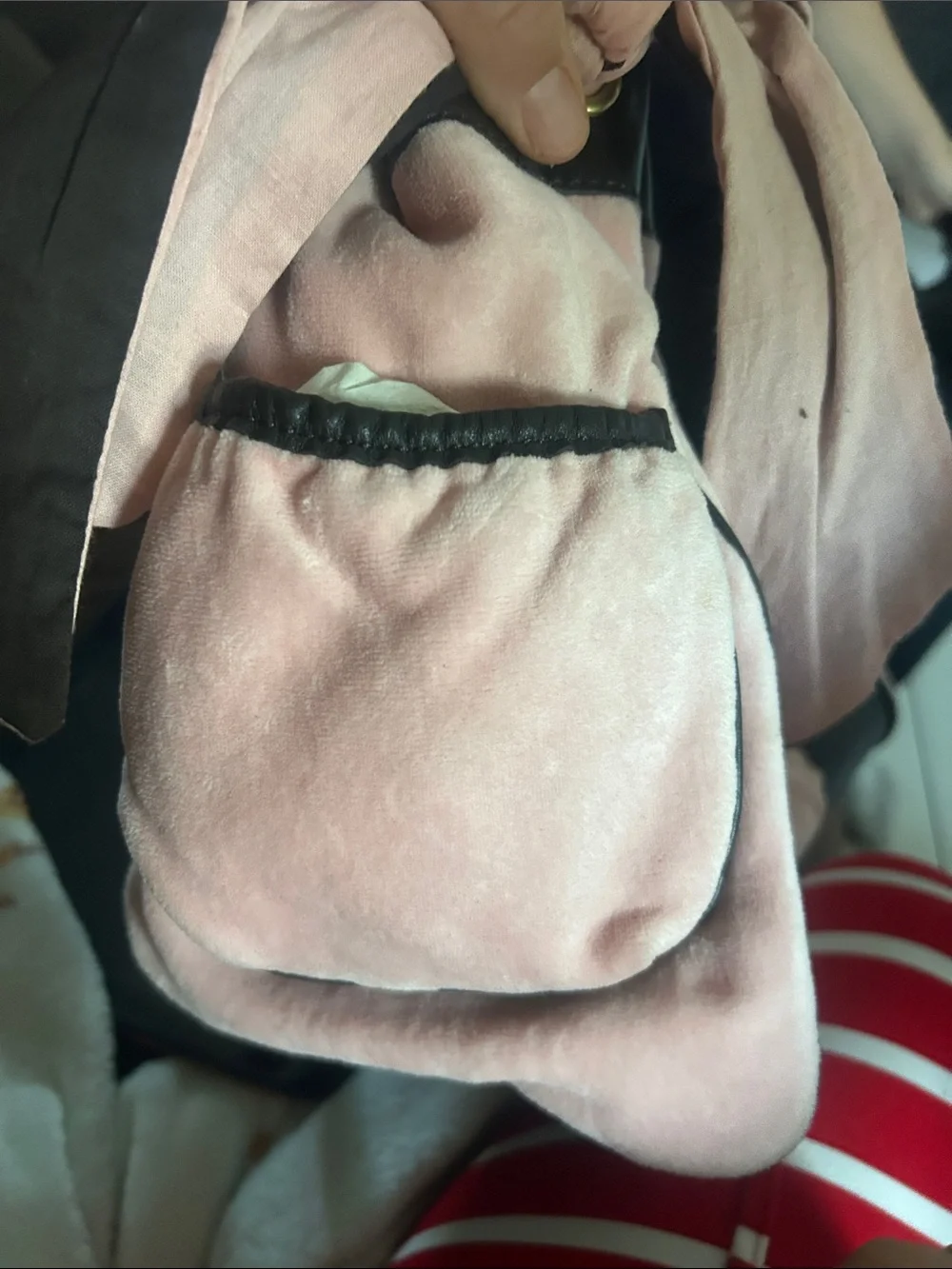 Juicy Couture Pink and Black Crest Tote with Heart Charm - Picture 11 of 12
